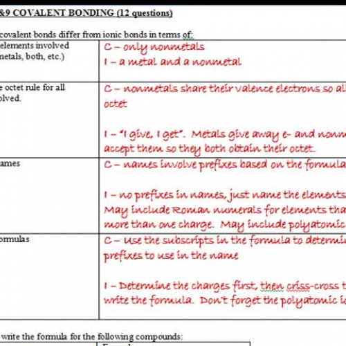 ACP midterm review Part 8  Covalent Bonding