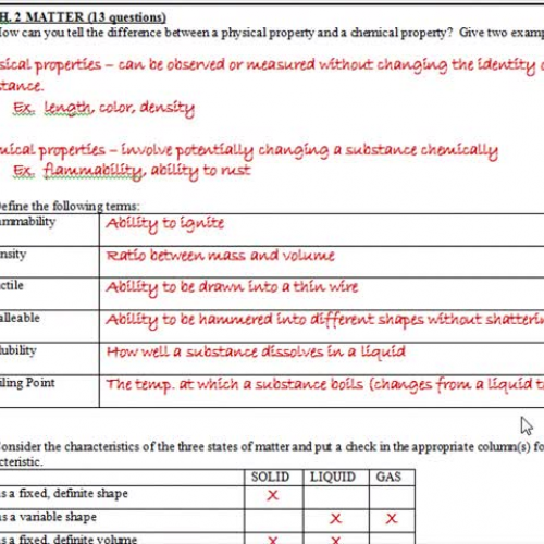 ACP midterm review Part 2  Matter