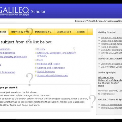 Find a Specific Article in GALILEO