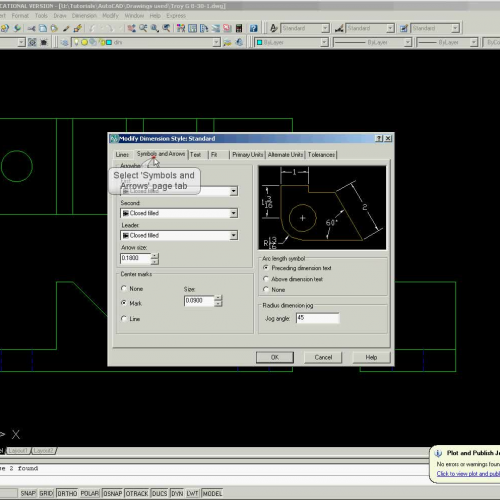 AutoCAD Center Marks