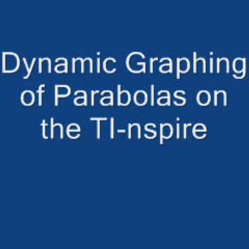 Dynamic Graphing of Parabolas on the TI-nspir