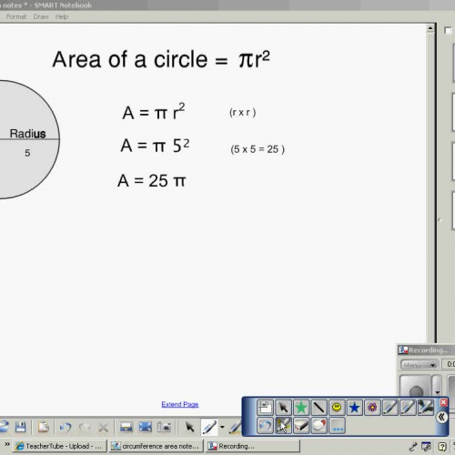 Area and Circumference of circles