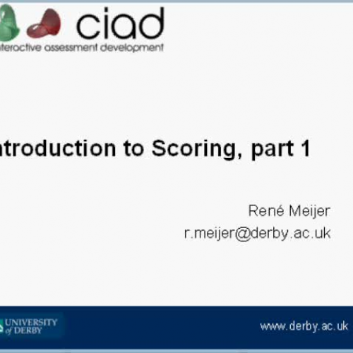 Introduction to scoring, part 1