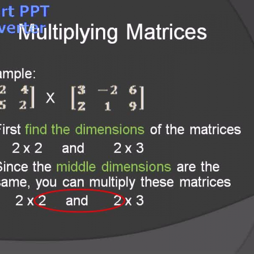 Multiplying Matrices