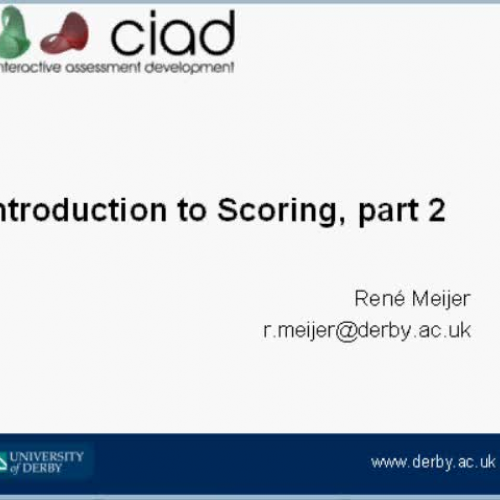 Introduction to scoring, part 2