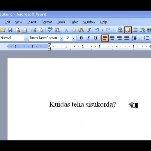 Sisukorra tekitamine