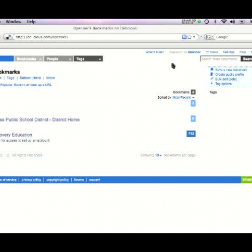 Tagging on Delicious 