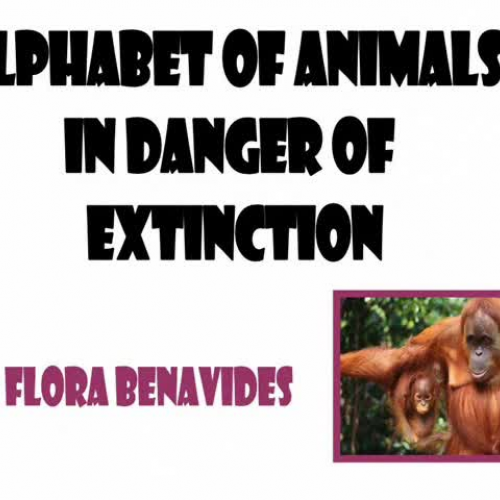 Alphabet of Animals in Danger of Extinction