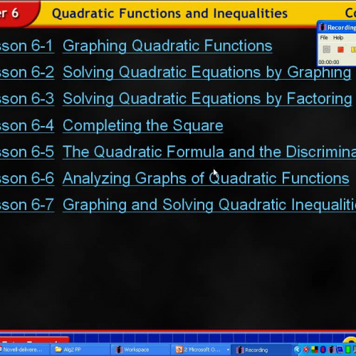 Analyzing Quadratic Functions