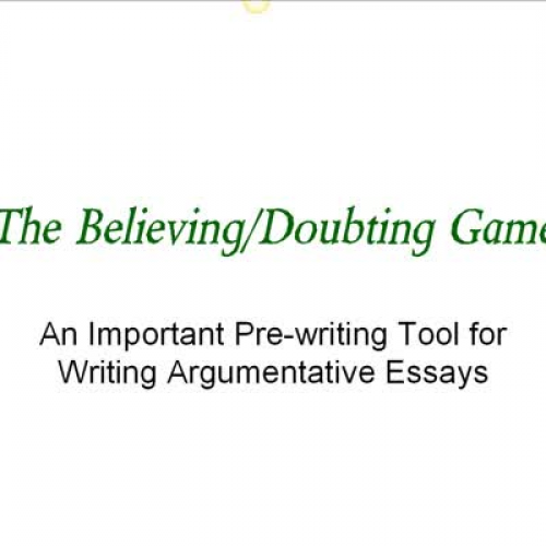 Believing-Doubting Game