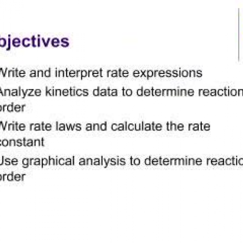 Reaction Kinetics and Rate Laws