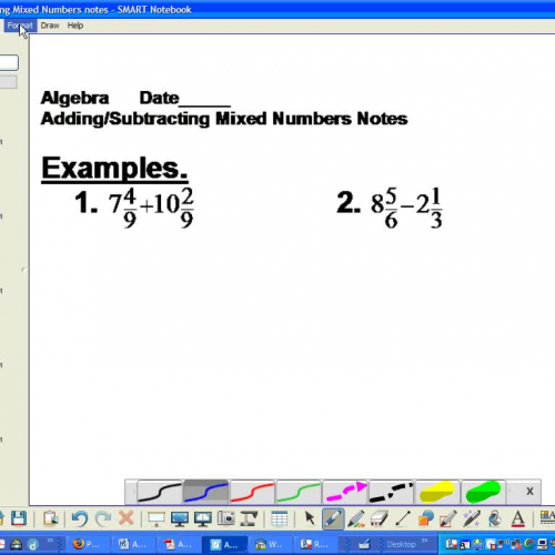 Grip Algebra Adding Mixed Numbers