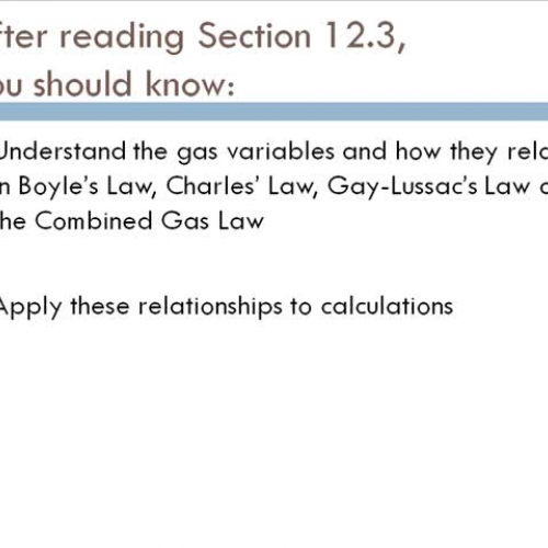 Gas Law Relationships