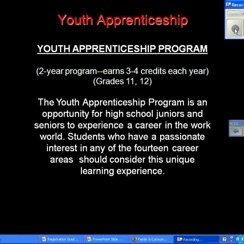 For Soon to be Juniors -- Youth Apprenticeshi