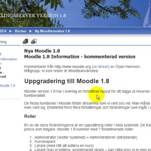 Upgrading to Moodle 1.8