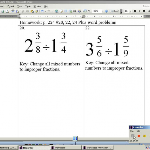Dividing Mixed Numbers