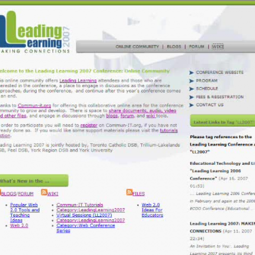Leading Learning Conference 2007: Making Conn