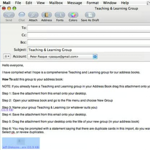 Teaching & Learning Address Book Group