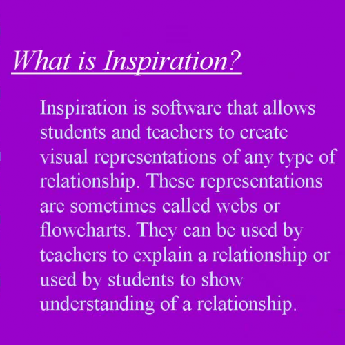 Inspiration Software with Math Instruction