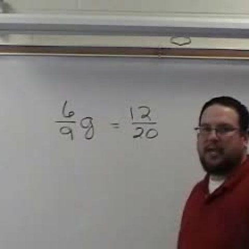 One Step Fractions Equations Example #1