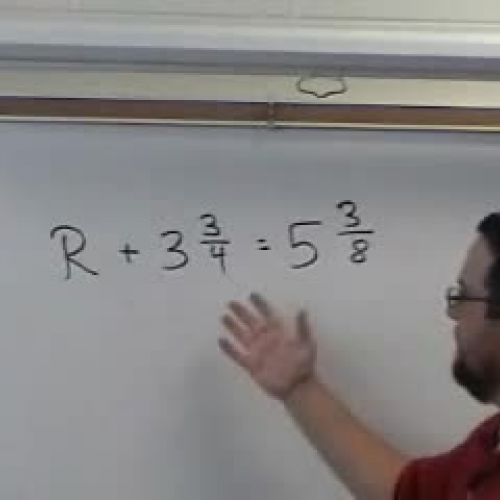 1 Step Fraction Equations Example #2