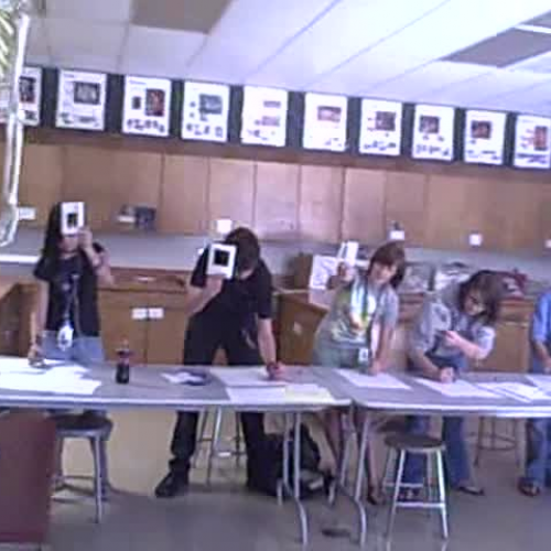 Students Drawing Skeletons