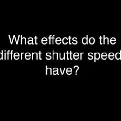 Action Shots - Shutter Settings