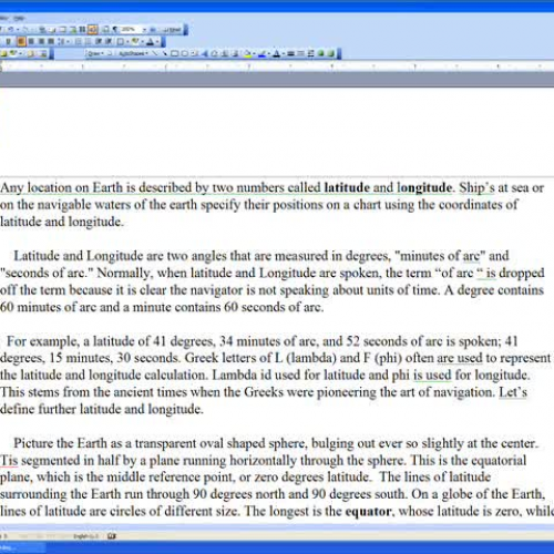 Latitude and Longitude