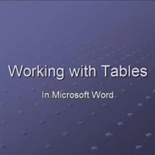 Working with tables, small