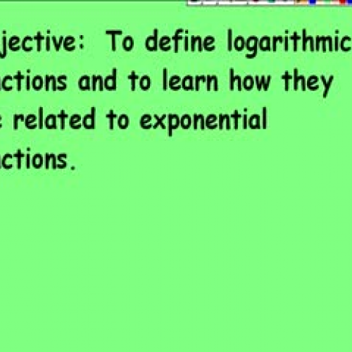 10-4 Definition of a Logarithm