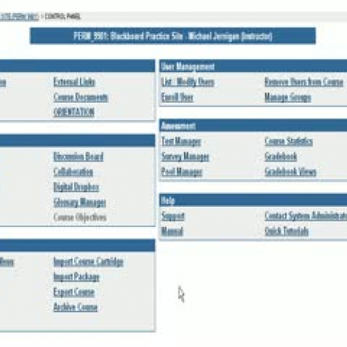 Exporting Blackboard Content