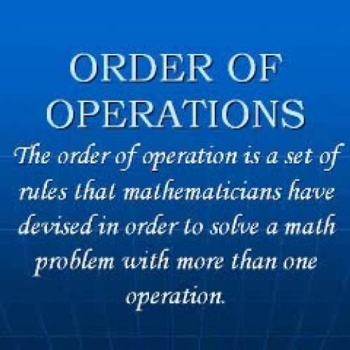 Order of Operations