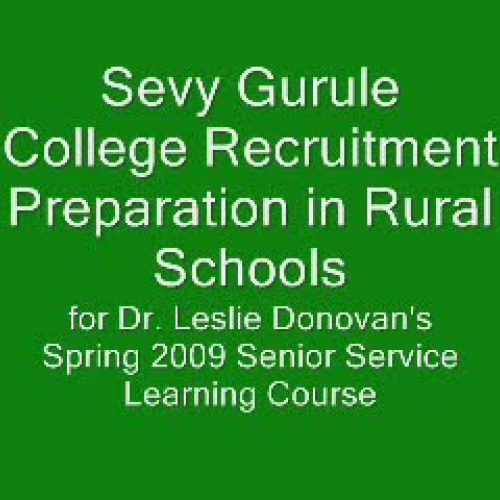 College Recruitment Preparation in Rural Scho
