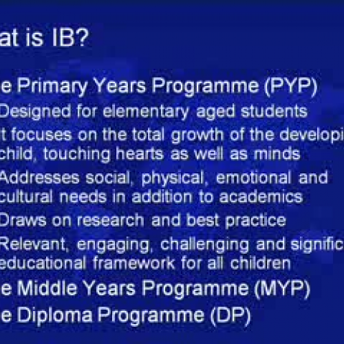 Why IB?
