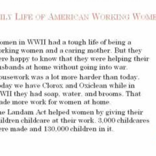 Women in World War II - MV