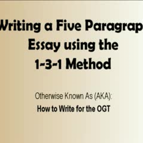 1-3-1 Five Paragraph Essay