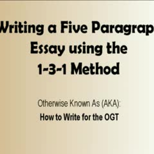 1 3 1 essay format