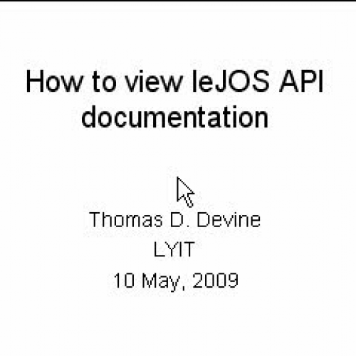 How to view leJOS API Documentation
