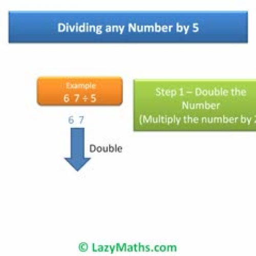 Ex 1 - Dividing any number by 5