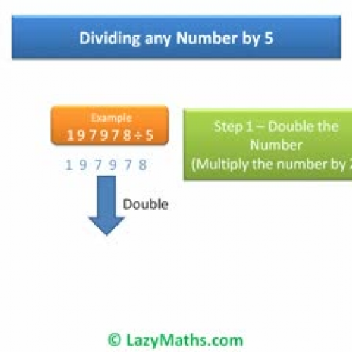 Ex 3 - Dividing any number by 5