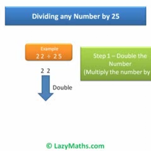 Ex 1 - Dividing any number by 25