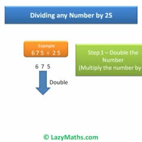 Ex 2 - Dividing any number by 25