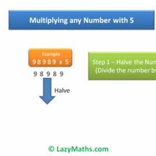 Ex 3 - Multiplying any number with 5
