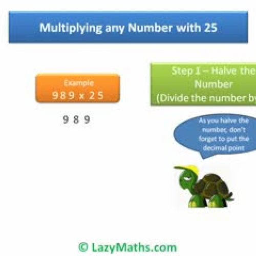 Ex 2 - Multiplying any number with 25