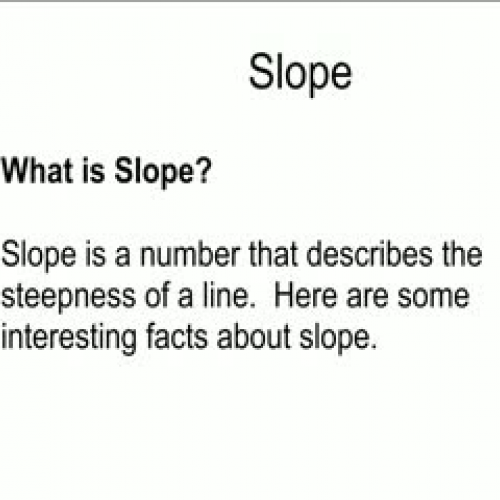 Finding Slope Using an Equation or Graph