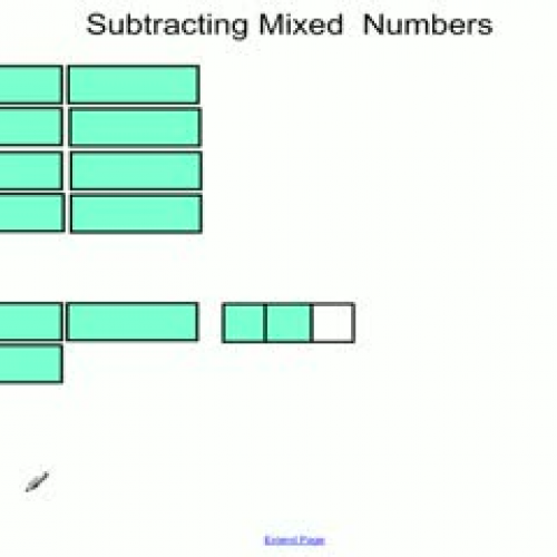 Subtracting a mixed number from a whole numbe