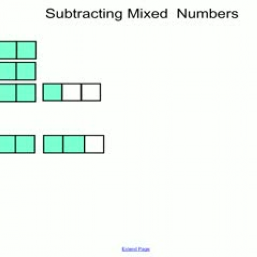 Subtracting mixed numbers  with renaming