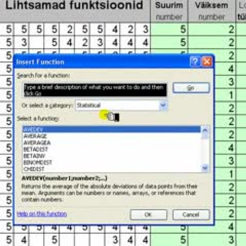 COUNTA e taidetud lahtrid