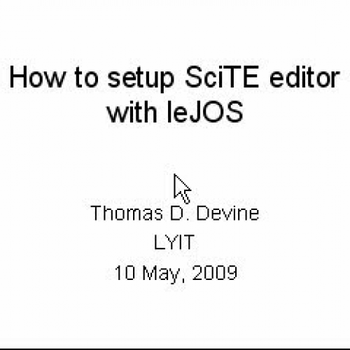 Setup SciTE Editor with leJOS