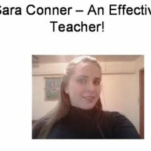 Sara Conner - An Effective Teacher!